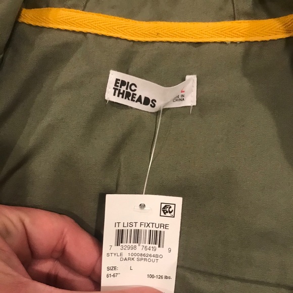 NWT Epic Threads boys light olive light jacket - Picture 5 of 5